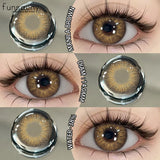 1 Pair Colored Contact Lenses for Eyes Prescription Myopia Blue Pupils Myopia Eye Color Lens With Diopters Fashion Lens