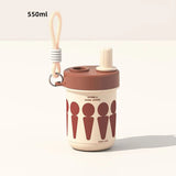 Stainless Steel Tea Cup with Infuser and lid 550ml Tea Office Mug Tumbler with Lids and Straws Portable Coffee Travel Mug Cups