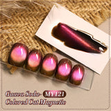 10ml Only Green Glass Bead Cat Magnetic Gel Nail Polish Guava Soda Grape Iced Crystal Salon Soak Off Gel Manicure