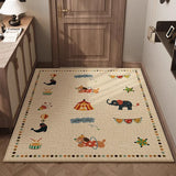 Modern Simple Entrance Doormat Ins Cute Zoo Print Living Room Carpet Large Area Fashion Art Home Decoration Bedroom Mat Tapis 러그