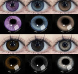 1 pair New Purple Halloween Colored Contact Lenses Beauty Myopia Lens for Eyes Fashion Big Eye Lenses Natural Blue Lenes