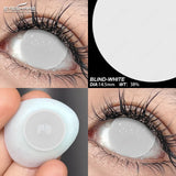 1 Pair Colored Contact Lenses for Eyes Cosplay White Lenses Black Eye Anime Lenses Halloween Cosmetic Cosplay Lenses