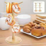 2/4pcs Wooden Pretzel Holders Like Trees for Cups Hair Additions Bracelets with 6 Hanger Mug Rack Table Display Stand Decorative