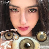 1 Pair Najia Series Colored Contact Lenses Natural Brown Pupils Blue Eyes Contact lenses Gray Soft Contacts 14.20mm
