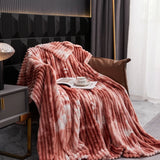 Purple Blanket for Winter Tie Dyeing Warm manta Single/Queen/King High Quality 300gsm Plaids for Sofa Thow Blanket