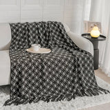 Nordic Decoration Throw Blanket Geometry Sofa Cover Homestay Living Room Knitted Blanket Hotel Bed End Towel Leisure Shawl Warm