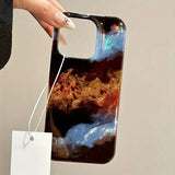 Luxury Blue Black Brown Render Splicing Case For iPhone 16 Pro Max Cases iPhone 15 14 13 12 11 XS Max XR X 7 8 Plus Clear Cover