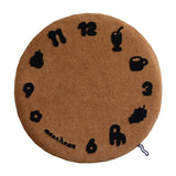 Round Seat Cushion Soft Cartoon Dog Stripe Plush Floor Chair Sofa Pad Support Home Office Autumn Winter Warm Decor 40x40cm