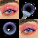 Eye Eyes Color Contacts Colored Contact Lenses Lens Small Pupil Fashion Parties Blue Red 2Pcs 6 Months Half Year Use