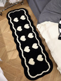 50*160cm Mini Hearts Rug Door Tufting Mat Soft Thick Fluffy  Door Floor Carpet Bathroom Absorbent Toilet Kitchen Rug