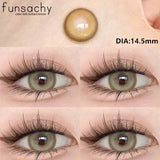 Natural Brown Contact Lense for Eyes Colorcon Blue Lenses Beautiful Gray Pupils Cosmetics Yearly Soft Eyes Contact Lens