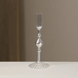 Retro Glass Candle Holder Wedding Supplies Candlelight Dinner Candlestick Props Ornament High Footed Candlestick Home Decoration