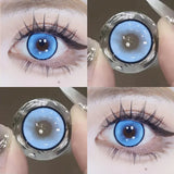 1pair Cosplay Color Contact Lenses Anime Blue Yellow Pupil 6months Halloween Cute Eye Circle Lens 14.5mm