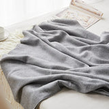 Ikeehome  Quality Soft Wool Knitted Jacquard Blanket Plaid Quilt Wavy Herringbone Fringe Cover for Sofa Bed Blankets Thread Bedspread