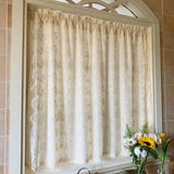 French Style Rural Gauze Integrated Window Screen Non Punched Velcro Curtains Lace Embroidered Semi Blackout Gauze Curtain