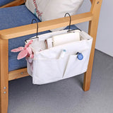 Multifunctional Bedside Sofa Hanging Storage Bag, Fabric Hanging Basket Bedside Shelves for Dormitory and Apartment Storage
