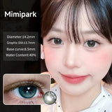 14.2mm Natural Y2K Colored Contacts 2pcs 6 Months Glossy Shiny Eye Lenses Soft Makeup Lenses