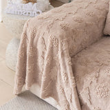 New Christmas Rabbit Plush Sofa Cover Thick Warm All-Cover Solid Couch Covers for Winter Multifunctional Soft Blanket for Office