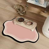 Minimally Designed Pet Feeding Mat Cat and Dog Absorbent Anti Slip Cat Bowl Mat Durable Natural Rubber Floor Mat Feeding Mats