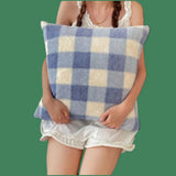 Ikeehome  class A sheep wool throw pillow cartoon small fresh throw pillow living room bedroom pillow 45x45cm