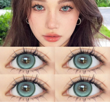 Green Contact Lens Belt Grade 14.5MM Big Eye  the unknown Series Grey GDIA: 14.2MM 1 Year Use Soft Hydrogel WT: 40%