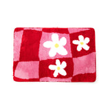 Tufting Grids Bathmat Chic Bathroom Rug Soft Fluffy Geometric Mat Carpet Floral Floor Anti Slip Pad Aesthetic Home Room Decor
