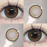 1pair Natural Myopia Lenses Korean Lenses Colored Contact Lenses with Prescription Brown Lenses Soft Grey Beauty Pupil