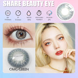 1pair Color Contact Lenses for Eyes Natural Eye Lens Blue Eye Lenses Brown Lenses Gray Pupils Yearly Green Eye Contacts