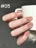 12ml 1-16pcs Autumn Nails New Clear Pink Glass Bead Moonlight Magnet Cat Eye Gel Nail Polish Whitening Nail Supplies