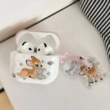 Cute Cartoon Deer Rabbit Silicone Earphone Case For Apple AirPods 1 2 3 4 Pro 2 Wireless Bluetooth Earphones Protection Cover