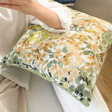 Korean Style Romantic Pillows For Home Decor Living Rooms Sofas Cushions Chenille Jacquard Waist Pillows Backrests Pillowcases