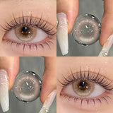 2PCS Natural Brown Contact Lenses for Eyes High Quality Eyes Color Contacts Lenses Makeup Beauty Big Pupil Yearly Use