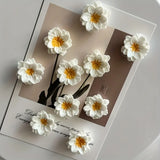 10pcs Simulation Resin Flower Refrigerator Magnets Creative Cute Magnetic Stickers Home Kitchen Decoration Magnets