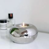 Ceramics Candle Holder Circular Silvery Candlestick Home Desktop Modern Simplicity Decor DIY Office Supplies Aromatherapy Gifts