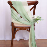 12PCS Chiffon Chair Sashes Wedding Chair Decoration 16x275cm Long For Wedding Aisle Decorations Party Banquet Event Baby Shower
