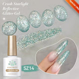 10ml Snow Glitter Gel Nail Polish Pink Milky White Jelly Sequins  Semi Permanent Nails Art Design Varnish Manicure