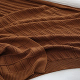 American Fashion Knitted Blanket Solid Color Grid Home Decoration Simple Sofa Cover Soft Throw Blanket And Bedspread Warm Shawl