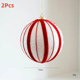 2Pcs Christmas Hot Air Balloon Pendants Flannel Tree Ornaments Creative Christmas Pendants Holiday Supplies Colorful Pearl Small