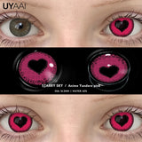 1 Pair Cat Eyes Crazy Lenses Vampire Lenses for Halloween Cosplay Eye Contacts White Lenses Anime Black Colored Lenses