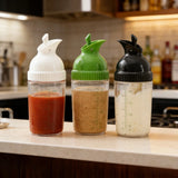 New Salad Dressing Shaker Drop Resistant Sauces Dispenser with Lid Free Salad Dressing Container Jar Kitchen Accessories Tools