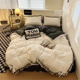 Bedclothes Lace Style Bed Sheets Set Skin-friendly Bedding Set Single Double King Duvet Cover Bed Linen Set For Girls