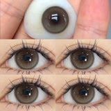 2PCS Natural Brown Contact Lenses for Eyes High Quality Eyes Color Contacts Lenses Makeup Beauty Big Pupil Yearly Use