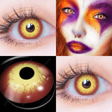 1 Pair(2pcs) Cosplay Color Contact Lenses for Eyes Yellow Contact Lenses Cosplay Anime Color Lens Eyes
