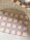 Long Tufted Grids Living Room Carpet Bathmat Bedside Rug Soft Bedroom Cloakroom Bathroom Mat Floor Pad Aesthetic Home Decor