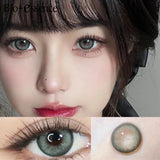 0~-6.00 Natural Korean Lenses 1Pair Colored Contact Lenses Brown Lenses Blue Eye Fashion Lenses