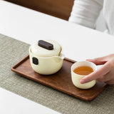 Multi-Function Wooden Tea Tray Rectangular No Splicing Serving Tray Snack Fruit Tray Coffee Serving