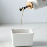 Ceramic Oil Bottle Pot Soy Sauce Vinegar Leakproof Bottle Condiment Jar Creative Metal spout spice bottle‌ condiment dispenser