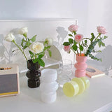 Ins Glass Flower Vase Hydroponics Flower Bottle Flower Plant Arrangement Container Desktop Ornament Home Decoration Maison