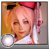 Anime Cosplay Colored Contact Lenses Yearly Disposable 1 Pair Violet Cute Big Eyes Soft Lenses for Cos Party Makeup