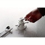6pcs Set  Egg Stand Ceramic Chopstick Holders Spoon Rest Chopstick Stand  Kitchenware for Dining Table Decoration Home Ornament